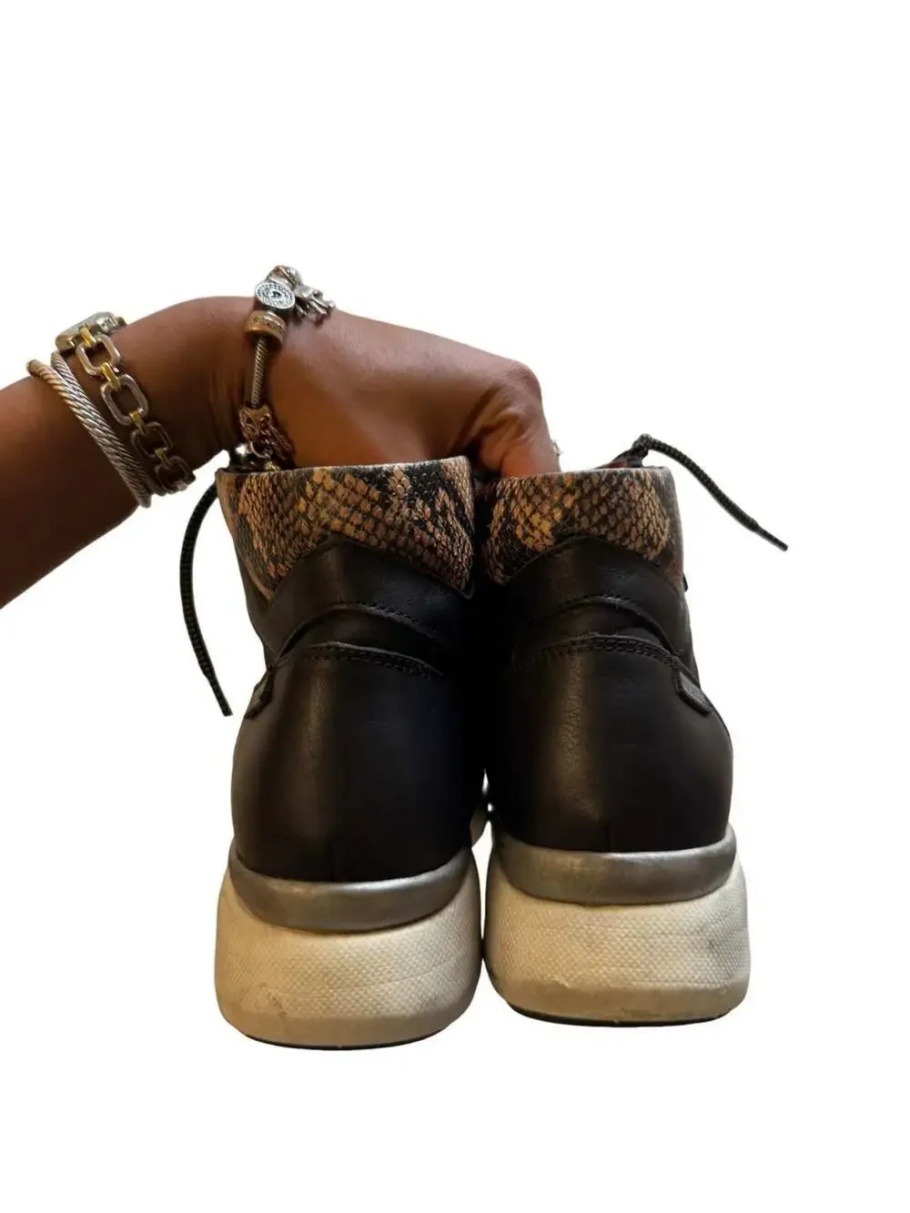 Pikolinos Sella W6Z-8895 Leather Wedge Sneaker Booties EU Size 38US Women's 7.5